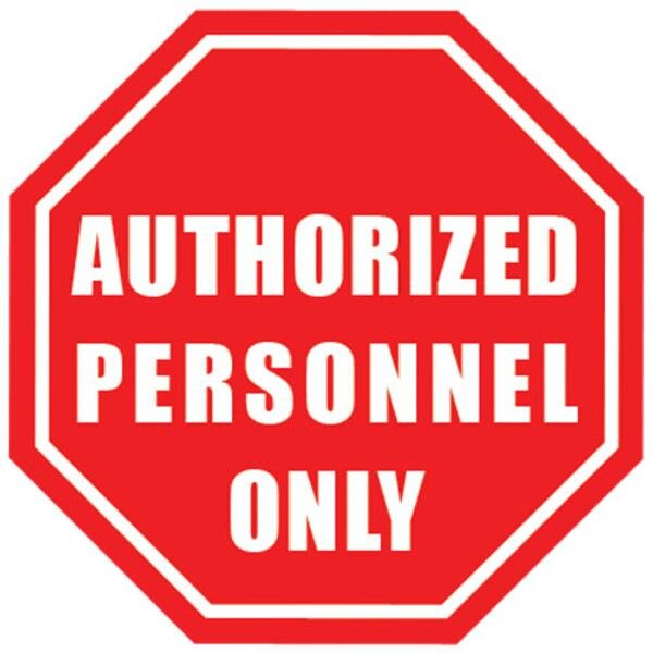 DuraStripe Floor Stop Sign, Authori