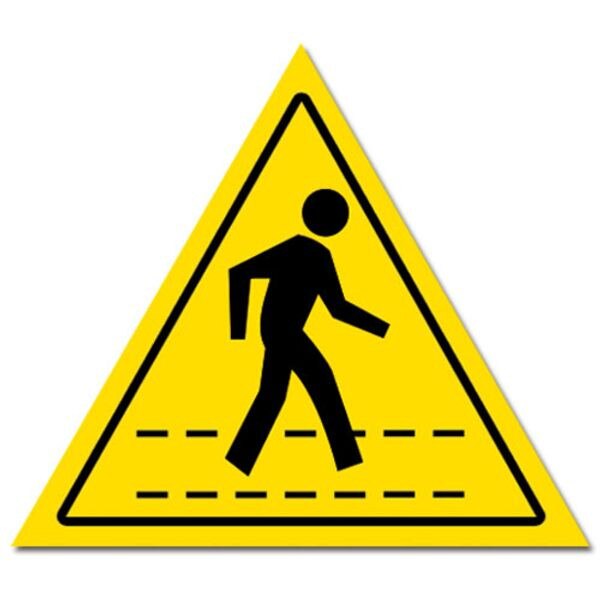 DuraStripe Floor Traffic Sign, Pede