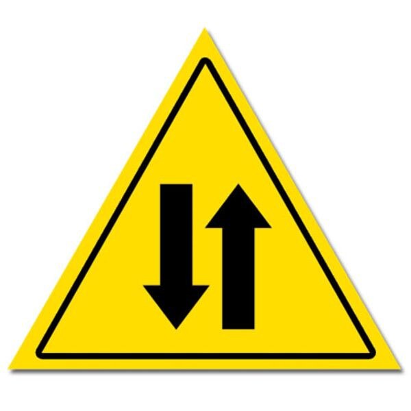 DuraStripe Floor Traffic Sign, 2 Wa