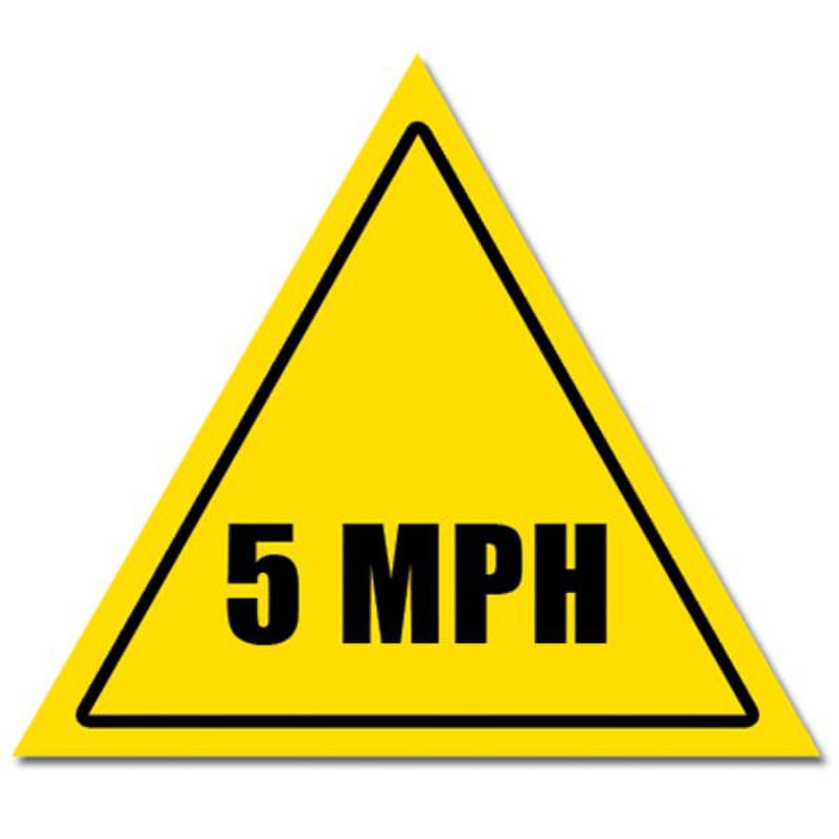 DuraStripe Floor Traffic 5 MPH Sign