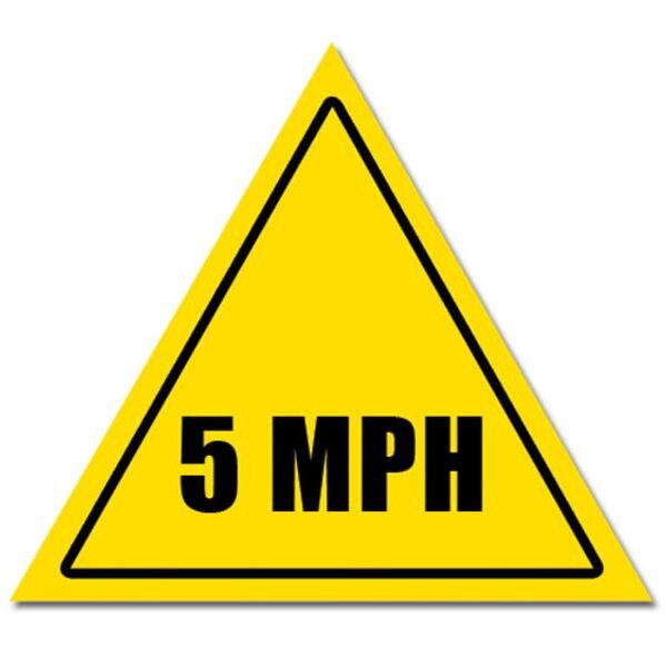 DuraStripe Floor Traffic 5 MPH Sign