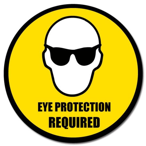 DuraStripe Floor Safety Sign, Eye P