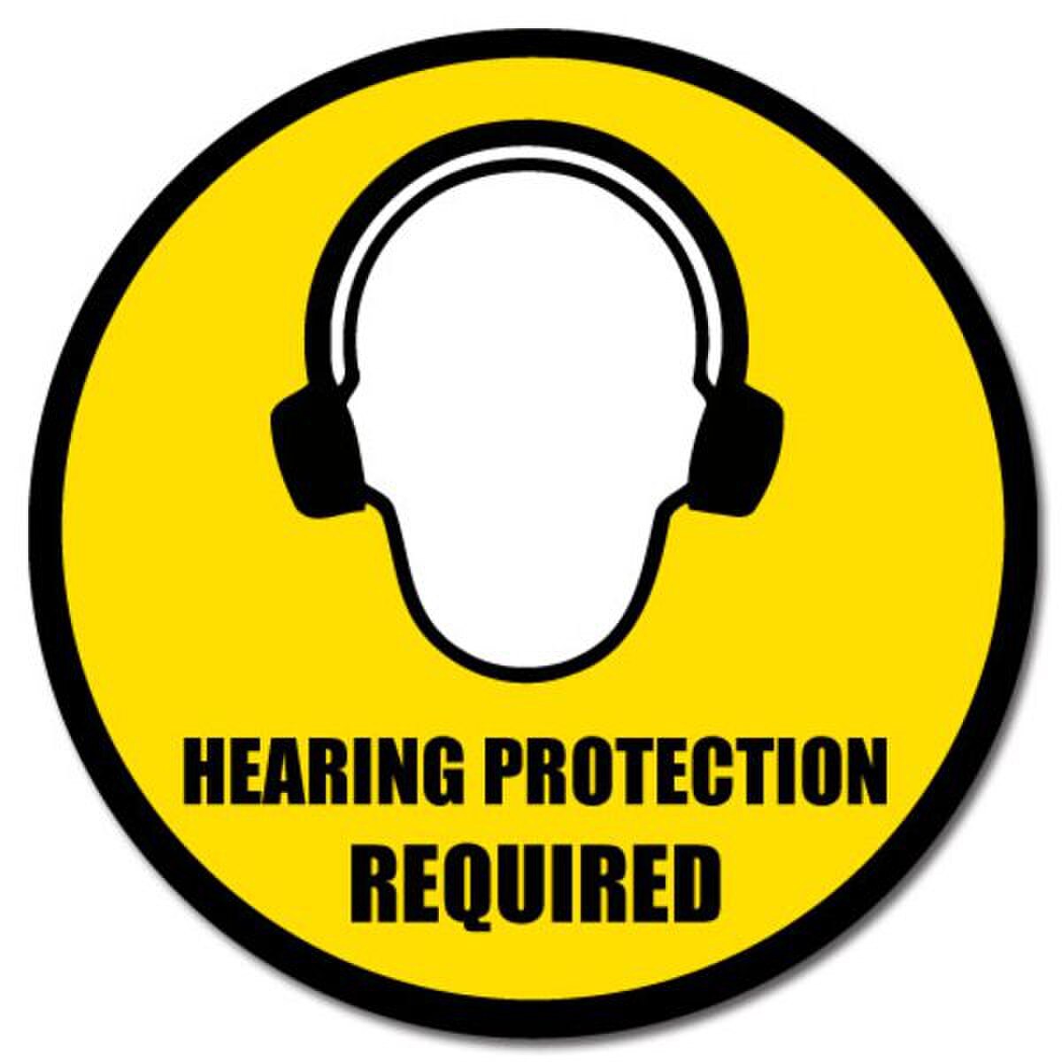 DuraStripe Floor Safety Sign, Heari