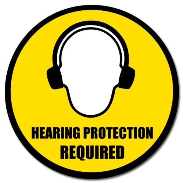 DuraStripe Floor Safety Sign, Heari