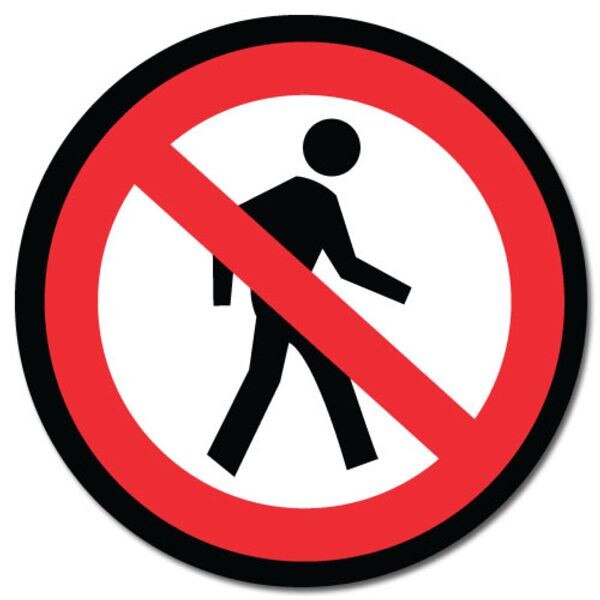DuraStripe Floor Traffic Sign, No P