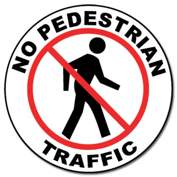 DuraStripe Floor Traffic Sign, No P