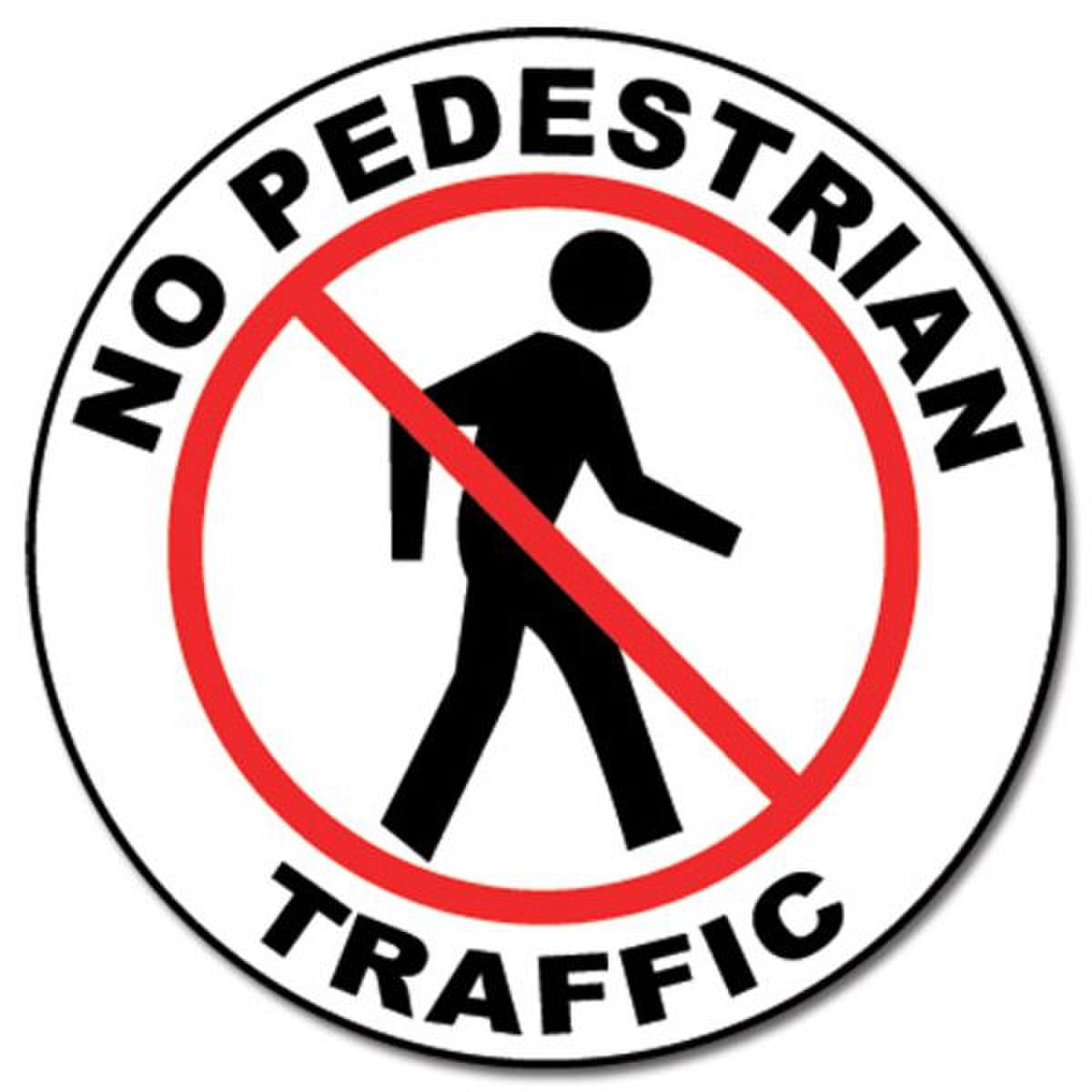DuraStripe Floor Traffic Sign, No P