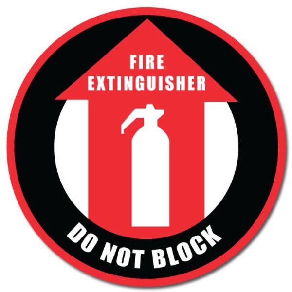 DuraStripe Floor Traffic Sign, Fire