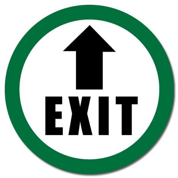DuraStripe Floor Traffic Sign, Exit