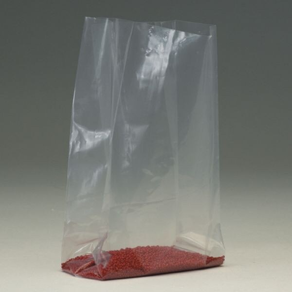 Gusseted Poly Bags, 6" x 3" x 18",