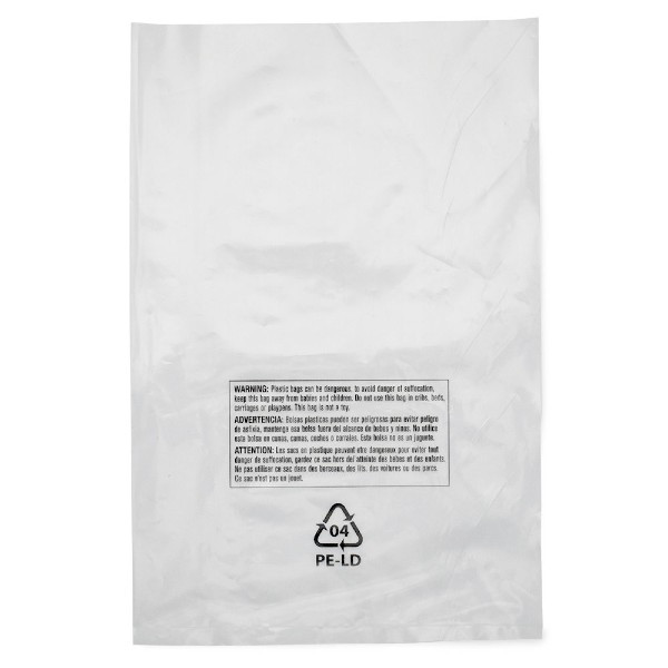 Suffocation Warning Bags, Open Top,