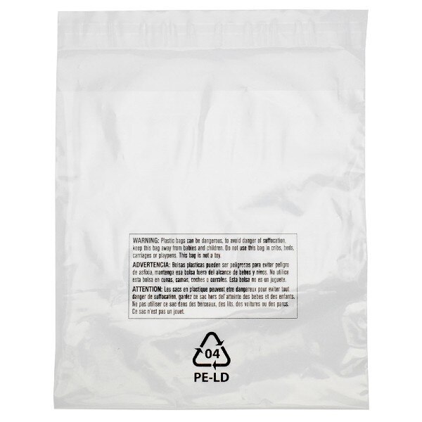 Suffocation Warning Bags, Resealabl