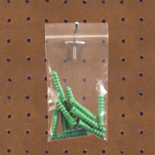 Zip Top Clear Poly Bags With Hang H