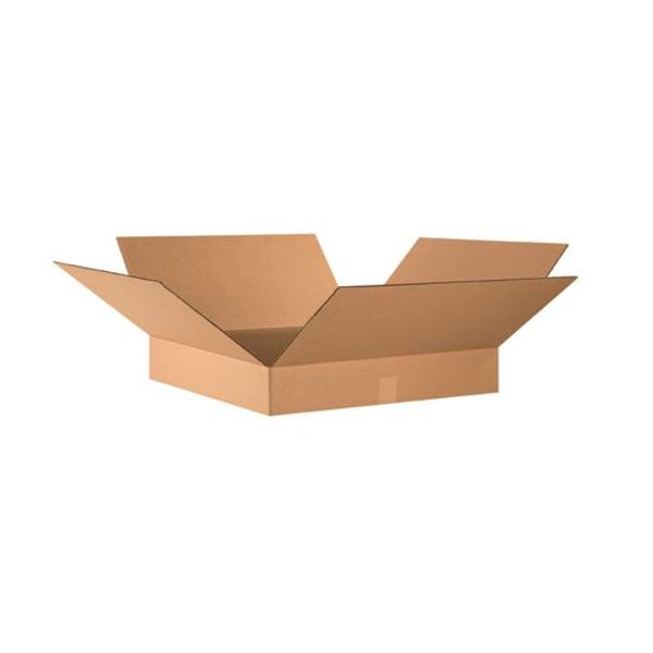 24x24x4 Corrugated Cardboard Boxes – Flat, Single-Wall – Lot Of 10 – By The Packaging Wholesalers
