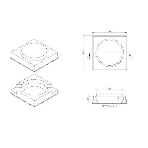 2498 Optics Tray Dimensions