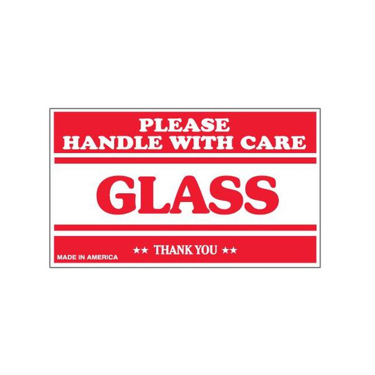Glass Label (Handle with Care), 1"