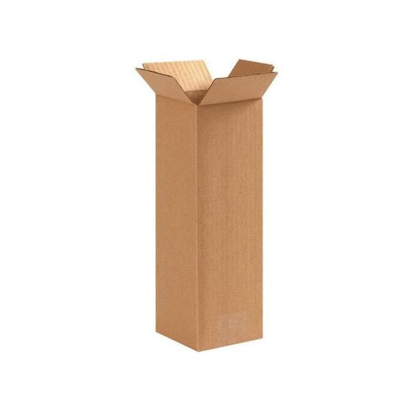 Corrugated Boxes, 4" x 4" x 12", 25