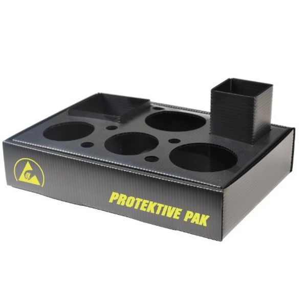 Protektive Pak 47555 Compact ESD Workbench Organizer, Corrugated