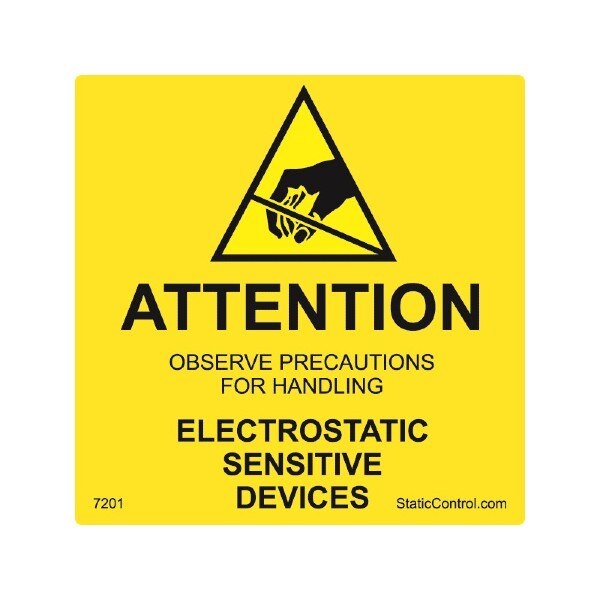 SCS 7201 Reusable Caution ESD Label