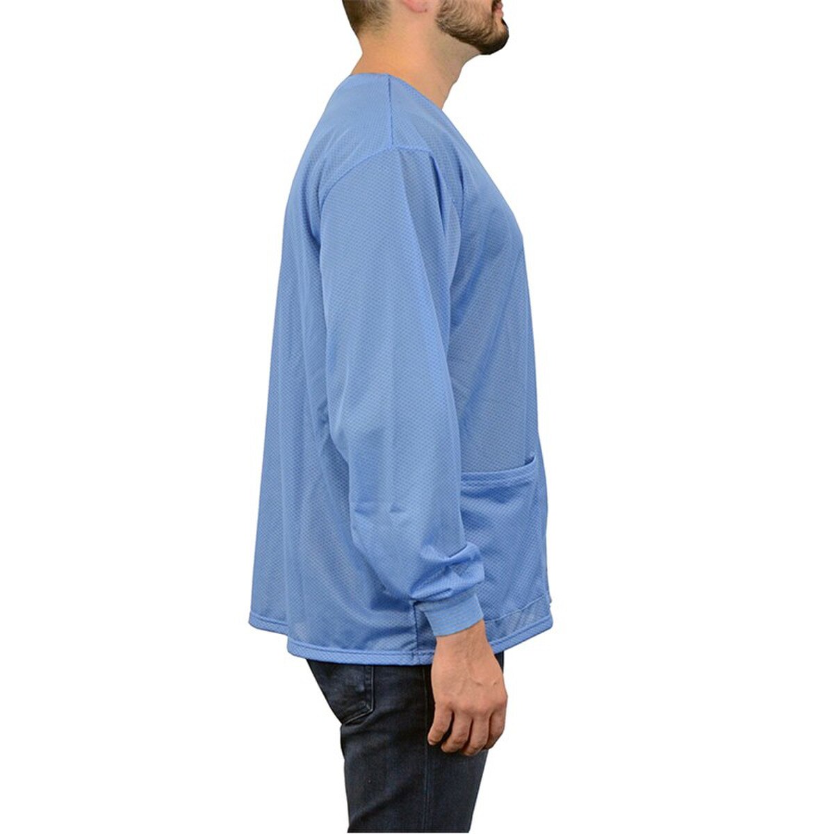 SCS 770100 ESD Blue Smock Jacket, D