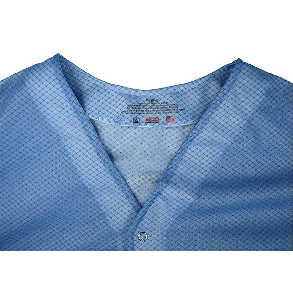 SCS 770100 ESD Blue Smock Jacket, D