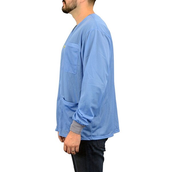 SCS 770103 ESD Blue Smock Jacket, D