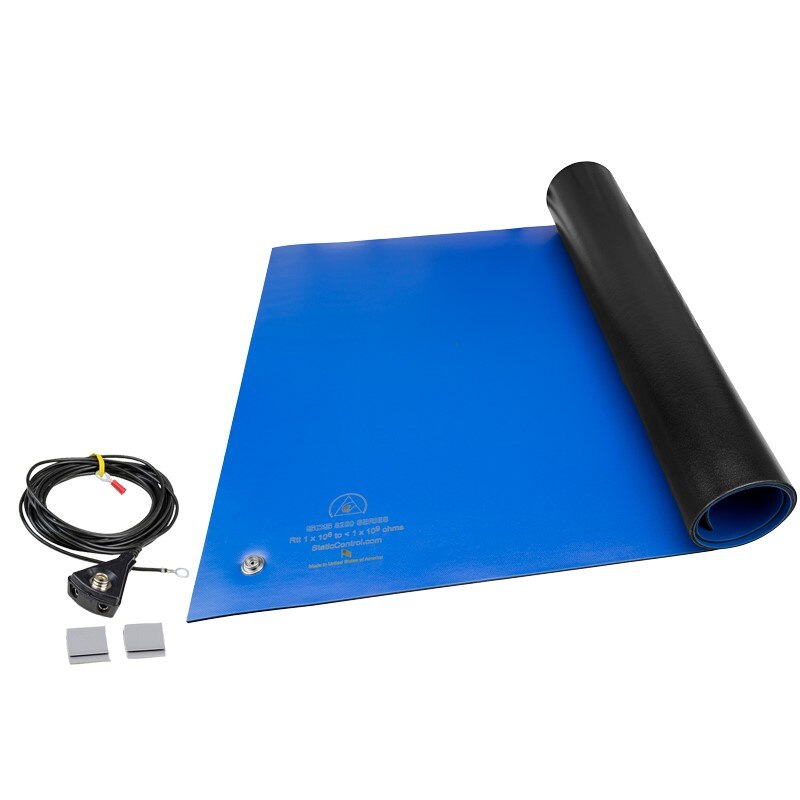 SCS 8215 SCS Vinyl ESD Mat Kit, 2' X 4', Dark Blue Correct Products