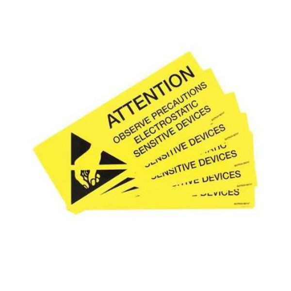 B6747 ESD Attention Sign, 4" x 10",