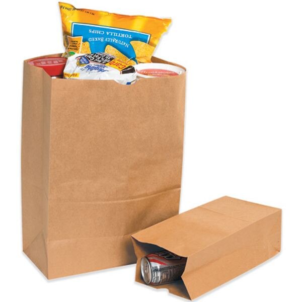 Kraft Grocery Bags - #4, 5" x 3-1/4