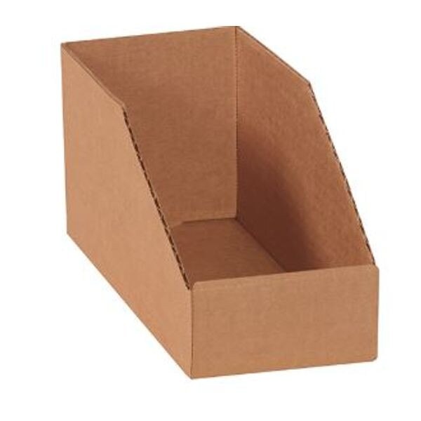 Kraft Corrugated Open Bins, 4" x 9"