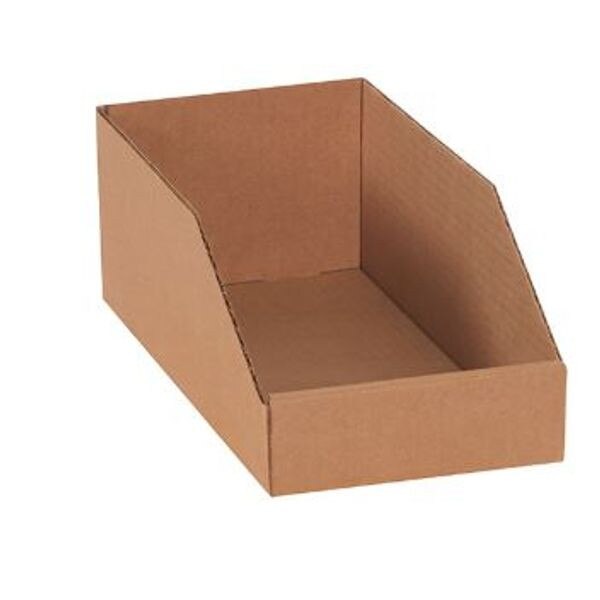 Kraft Corrugated Open Bins, 6" x 9"