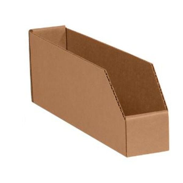 Kraft Corrugated Open Bins, 2" x 18