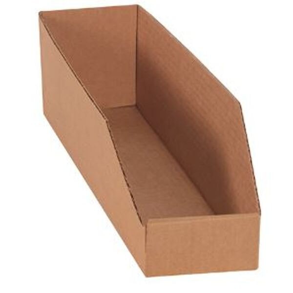 Kraft Corrugated Open Bins, 4" x 18