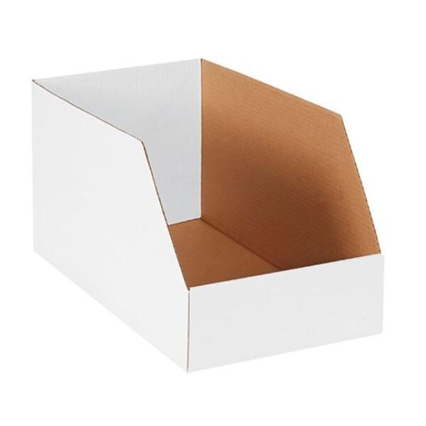 White Jumbo Bin Box, 10" x 18" x 10