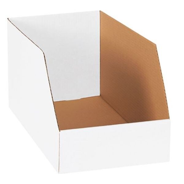 White Jumbo Bin Box, 12" x 18" x 10
