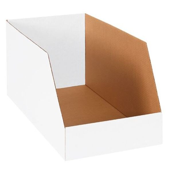 White Jumbo Bin Box, 12" x 24" x 12