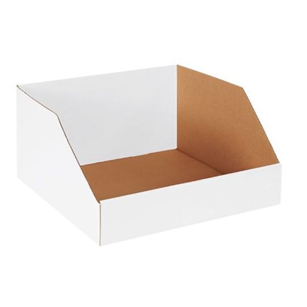 White Jumbo Bin Box, 18" x 18" x 10