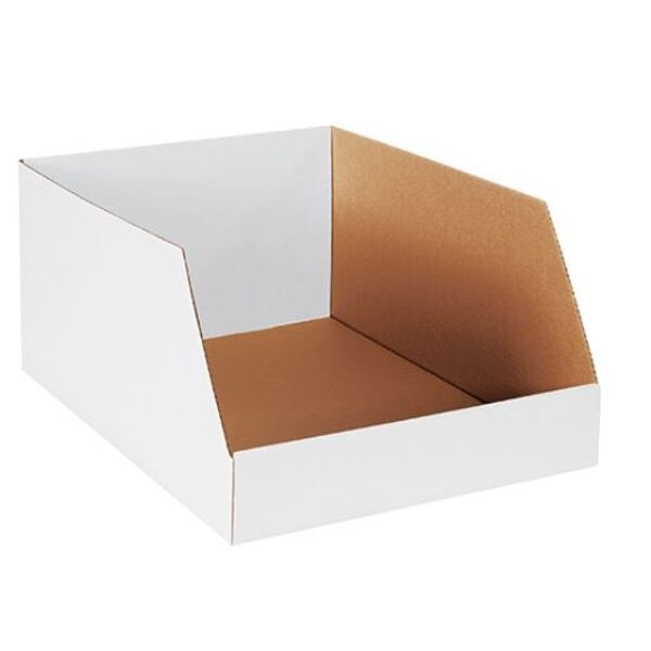 White Jumbo Bin Box, 18" x 24" x 12