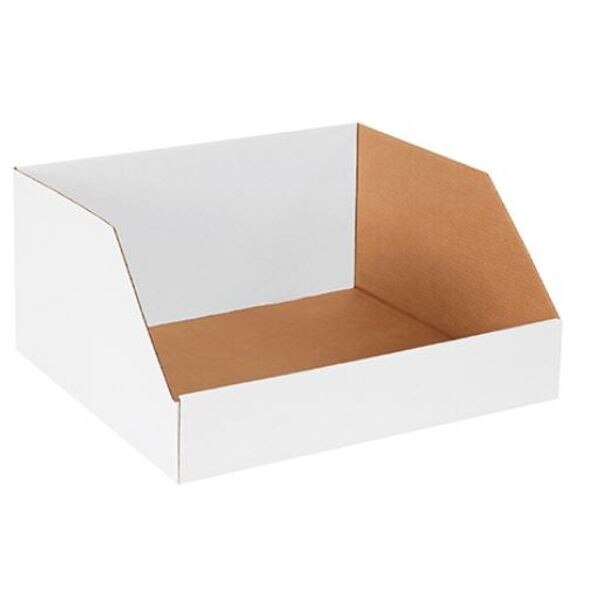 White Jumbo Bin Box, 20" x 18" x 10