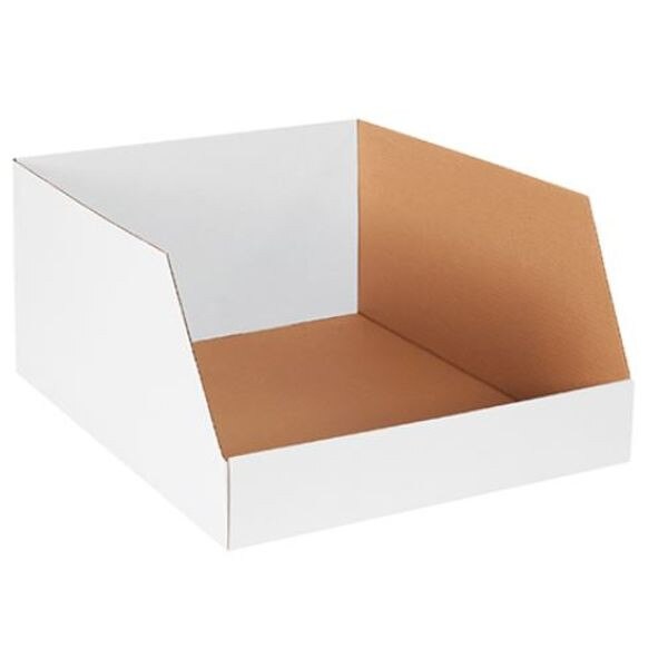 White Jumbo Bin Box, 20" x 24" x 12