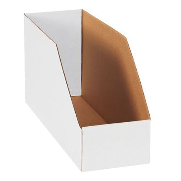 White Jumbo Bin Box, 6" x 18" x 10"