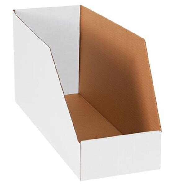 White Jumbo Bin Box, 8" x 24" x 12"
