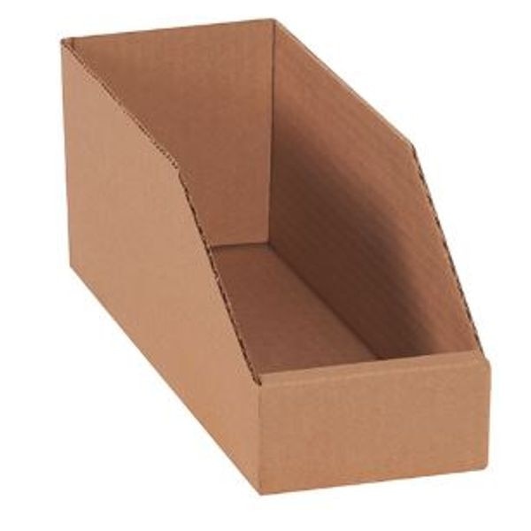 Kraft Corrugated Open Bins, 4" x 12