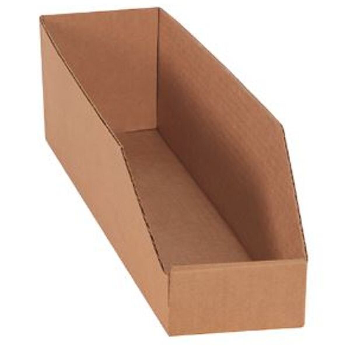 Kraft Corrugated Open Bins, 4" x 24