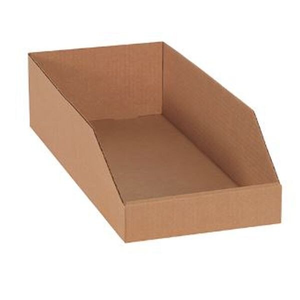 Kraft Corrugated Open Bins, 6" x 24