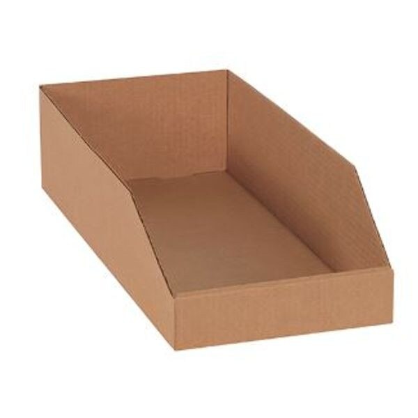 Kraft Corrugated Open Bins, 8" x 24