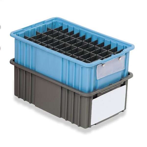 LEWISBins CH14 Divider Box Clear Snap-On Cardholder, 4.25
