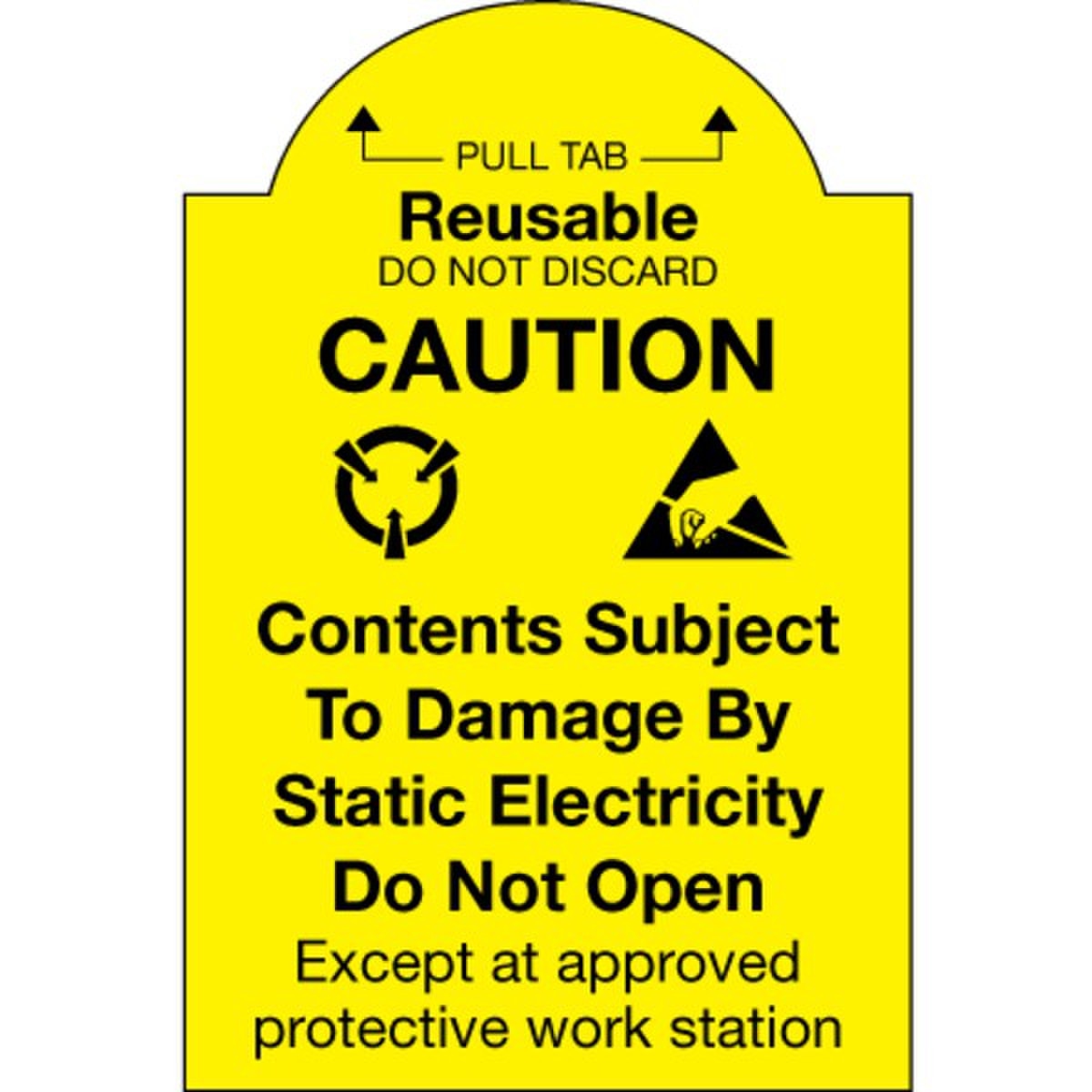 CP5018 Reusable Pull-Tab Caution La