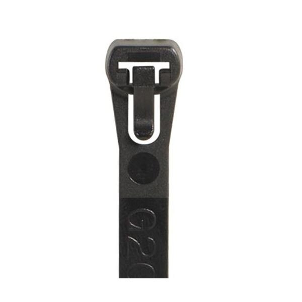 Releasable Cable Ties, Black, 8" L