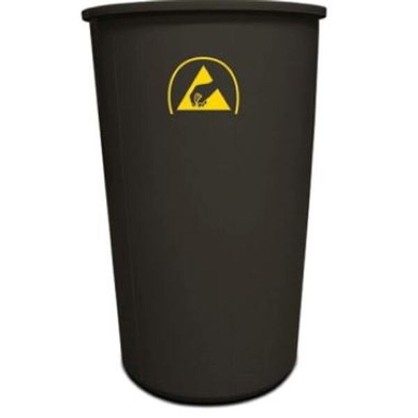 DB-1622-BLK ESD Trash Can, Black, 4